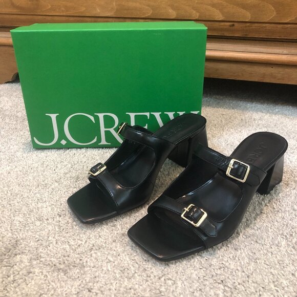 J. Crew Layne buckle sandals in leather - Picture 1 of 8